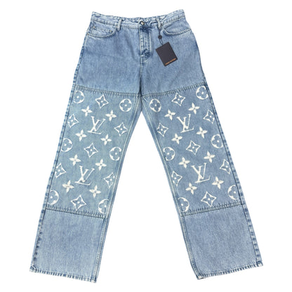 LOUIS VUITTON 25SS Monogram Skate Denim Pants Size 31
