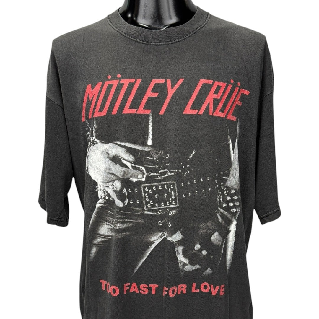 MOTLEY CRUE Y2K Too Fast For Love Band T-Shirt Size L