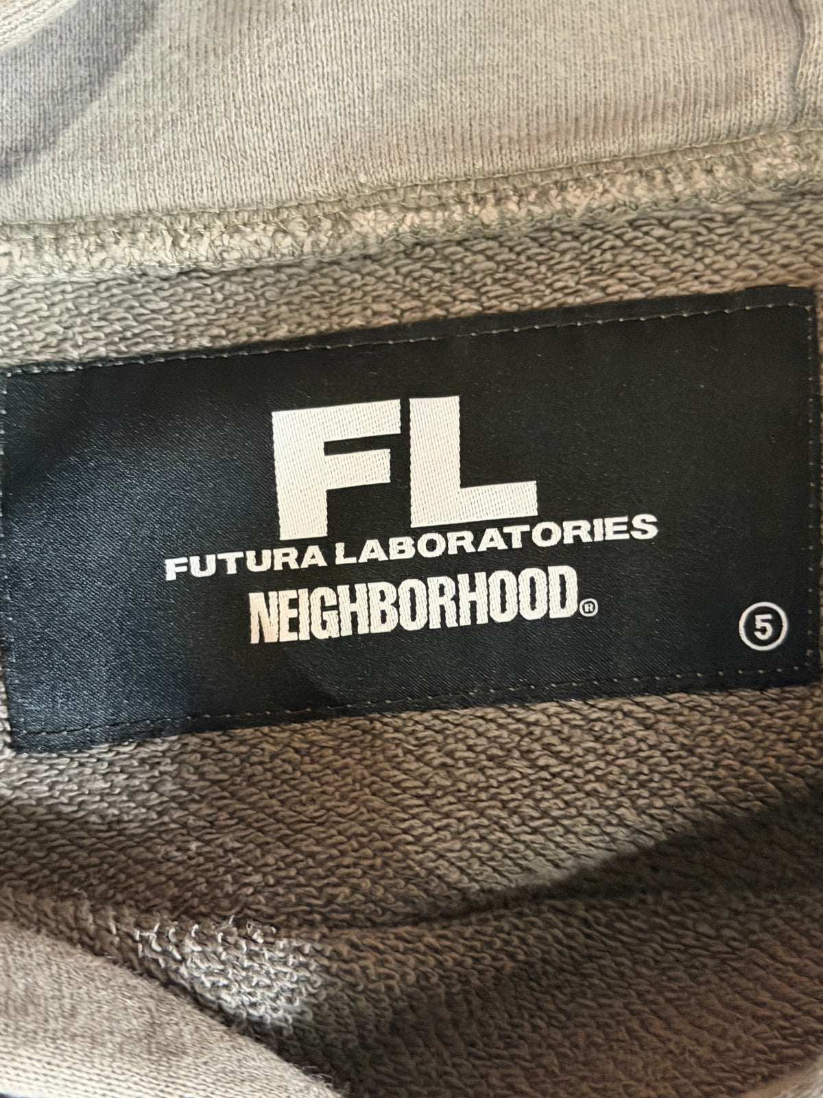 Neighborhood x FUTURA LABORATORIES Hoodie Gray Size XL