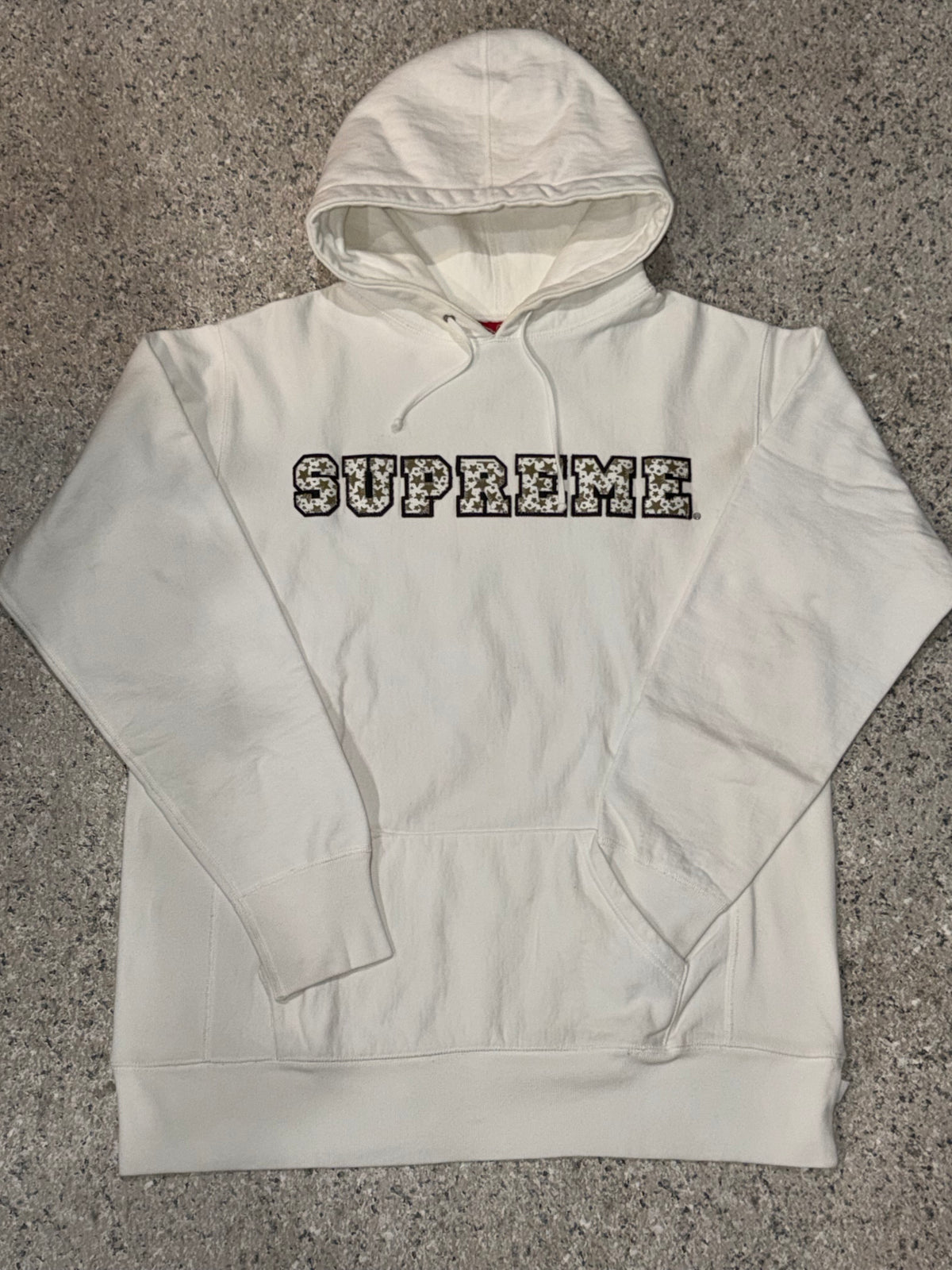 Supreme Collegiate Patchwork Leather Hoodie Size L