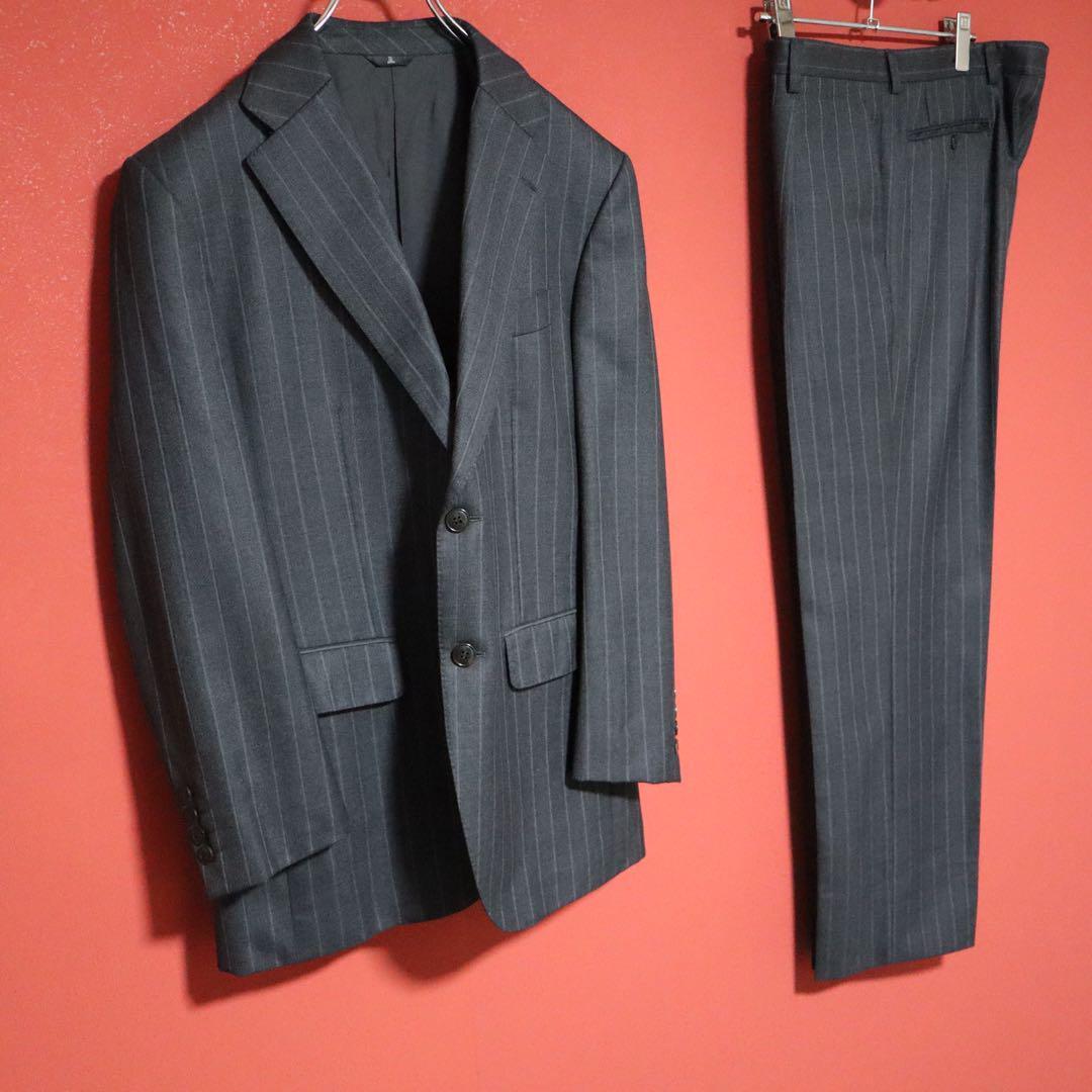 Lanvin Gray Cashmere Blend Striped Jacket Size M
