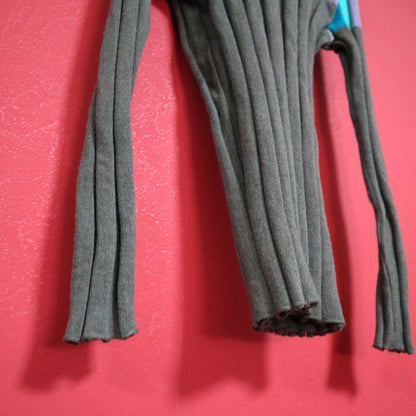 Issey Miyake Green Stripe 3D Pleated Knit Size 4