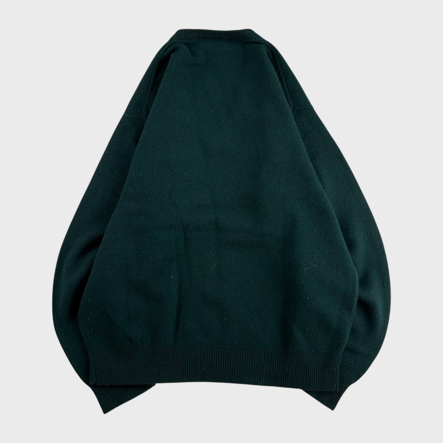 HILLS AVENUE Wool Knit Sweater Green Size L