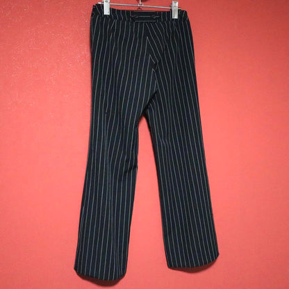 Issey Miyake Black Wool Button Design Striped Flare Size 1
