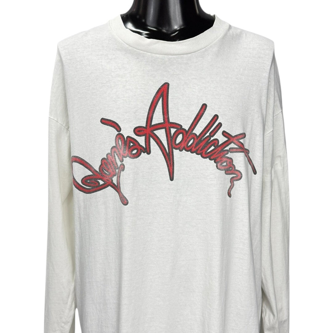 JANE'S ADDICTION 90s Vintage Tour Long Sleeve T-Shirt White Size XL