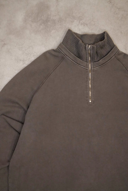 C.P. COMPANY half Half zip high neck long sleeve sweatshirt Gray Size XL