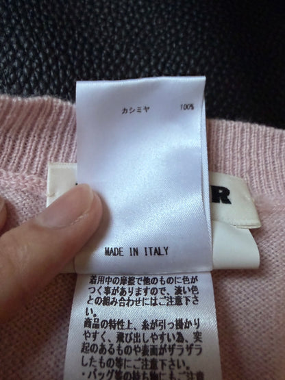 JIL SANDER AW19 Cashmere Crew Neck Sweater Pink Size 36