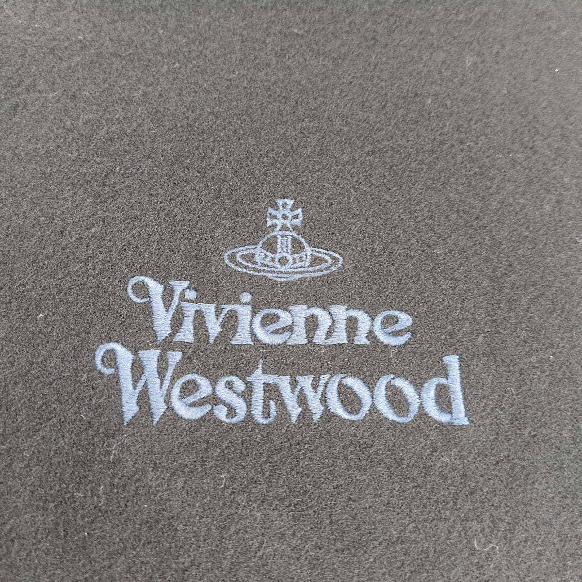Vivienne Westwood Black Orb Logo Wool Muffler