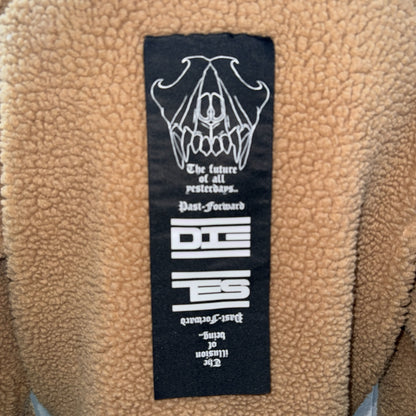 DIESEL Patchwork Boa Fleece Jacket Check Lining Size XS