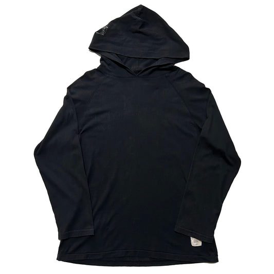 STUSSY 2000s Hooded Raglan Sleeve Hoodie Black Size M