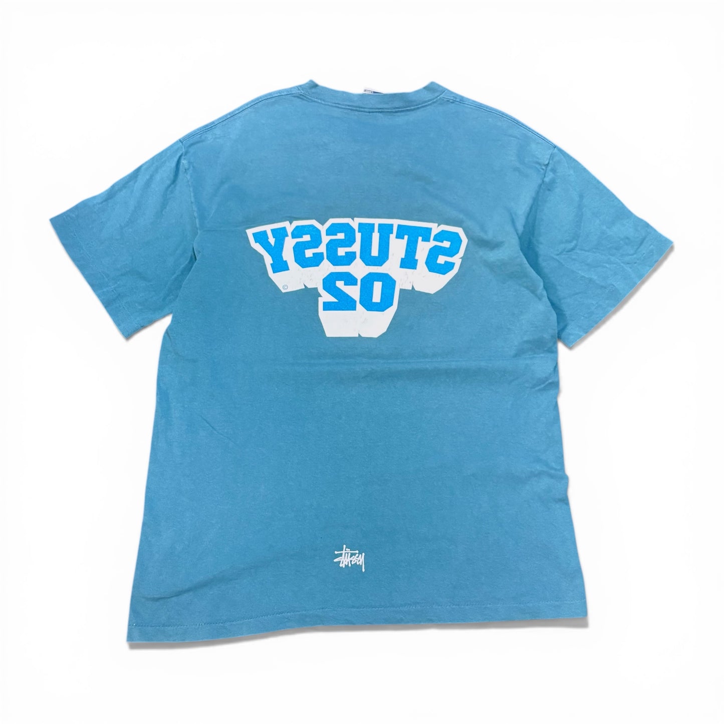 Vintage Stussy 00s Blue Single Stitch T-Shirt Size LARGE