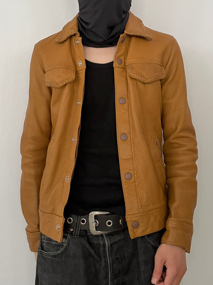 PHENOMENON BEYOND DESCRIPTION Leather Jacket Brown Size S