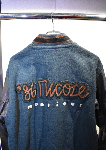 Vintage 80s Monsieur Nicole Wool Varsity Jacket Size M