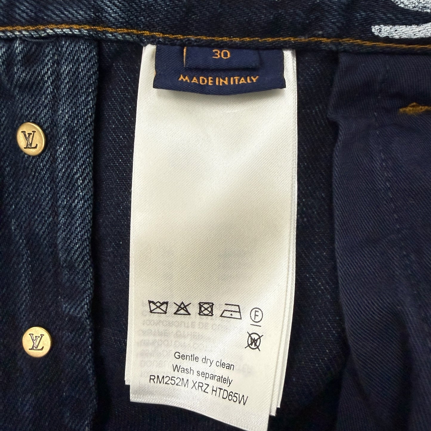 LOUIS VUITTON 25AW NIGO x Pharrell Denim Pants Size 30