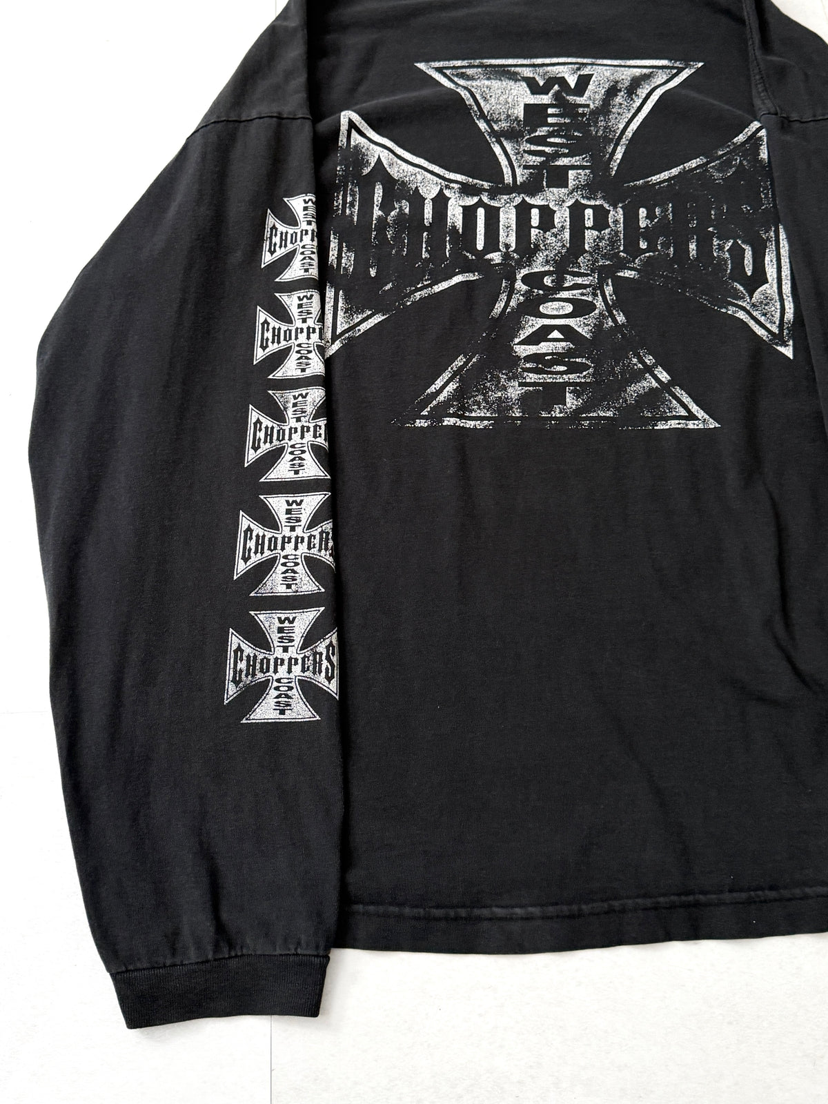 Vintage west coast choppers 90s Faded Cross Design Long Sleeve Tee
