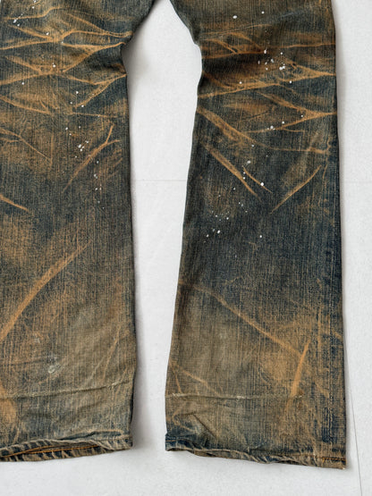 Swagger Brown Damaged Jeans Size 32