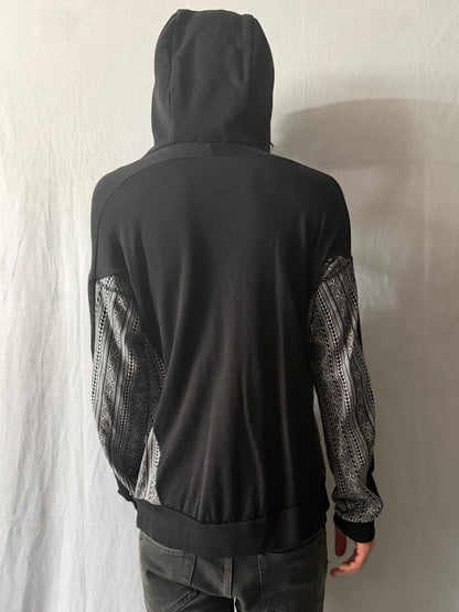 LAD MUSICAN Tribal Panel High Neck Zip Hoodie Size 44