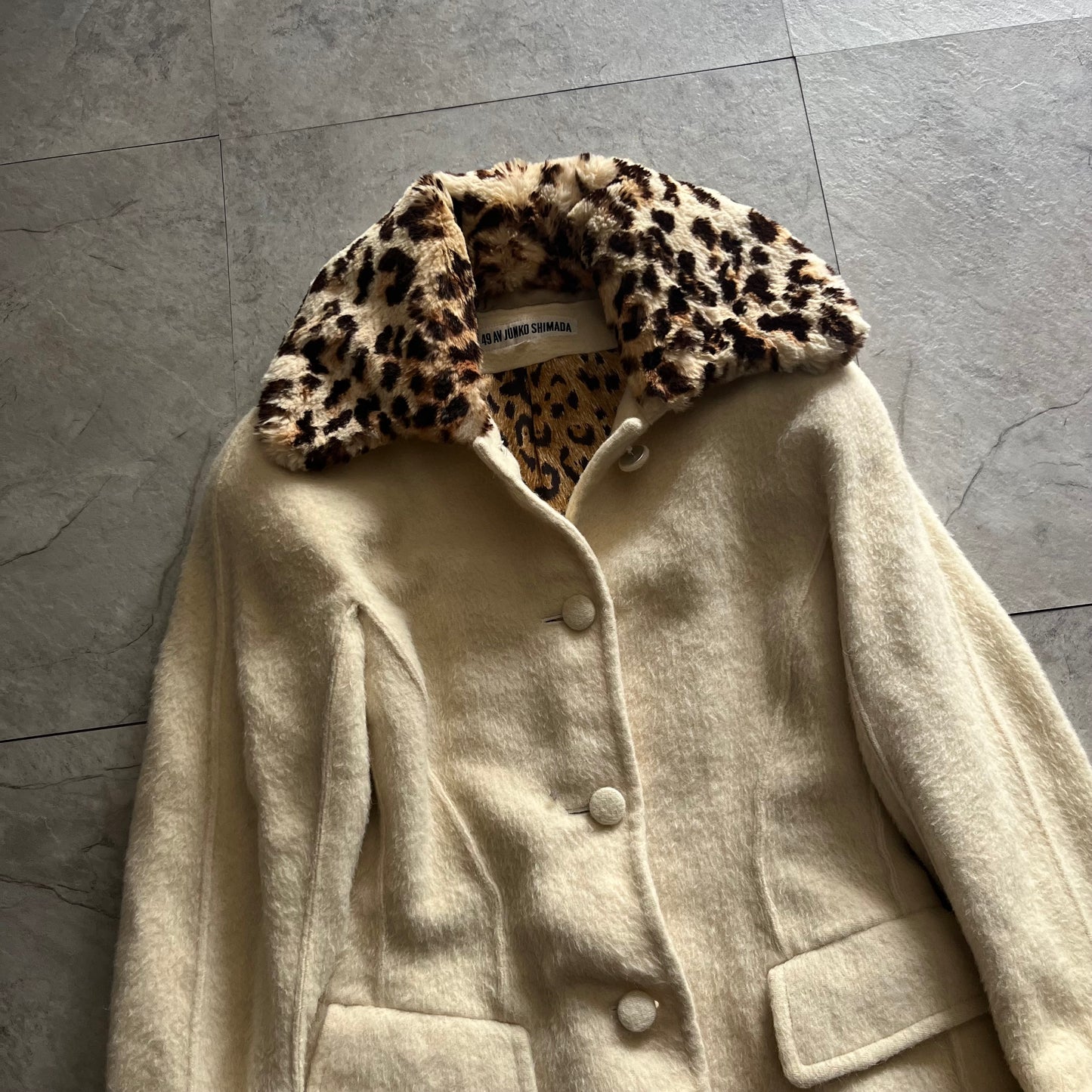 Junko Shimada Beige Leopard Jacket Size XS