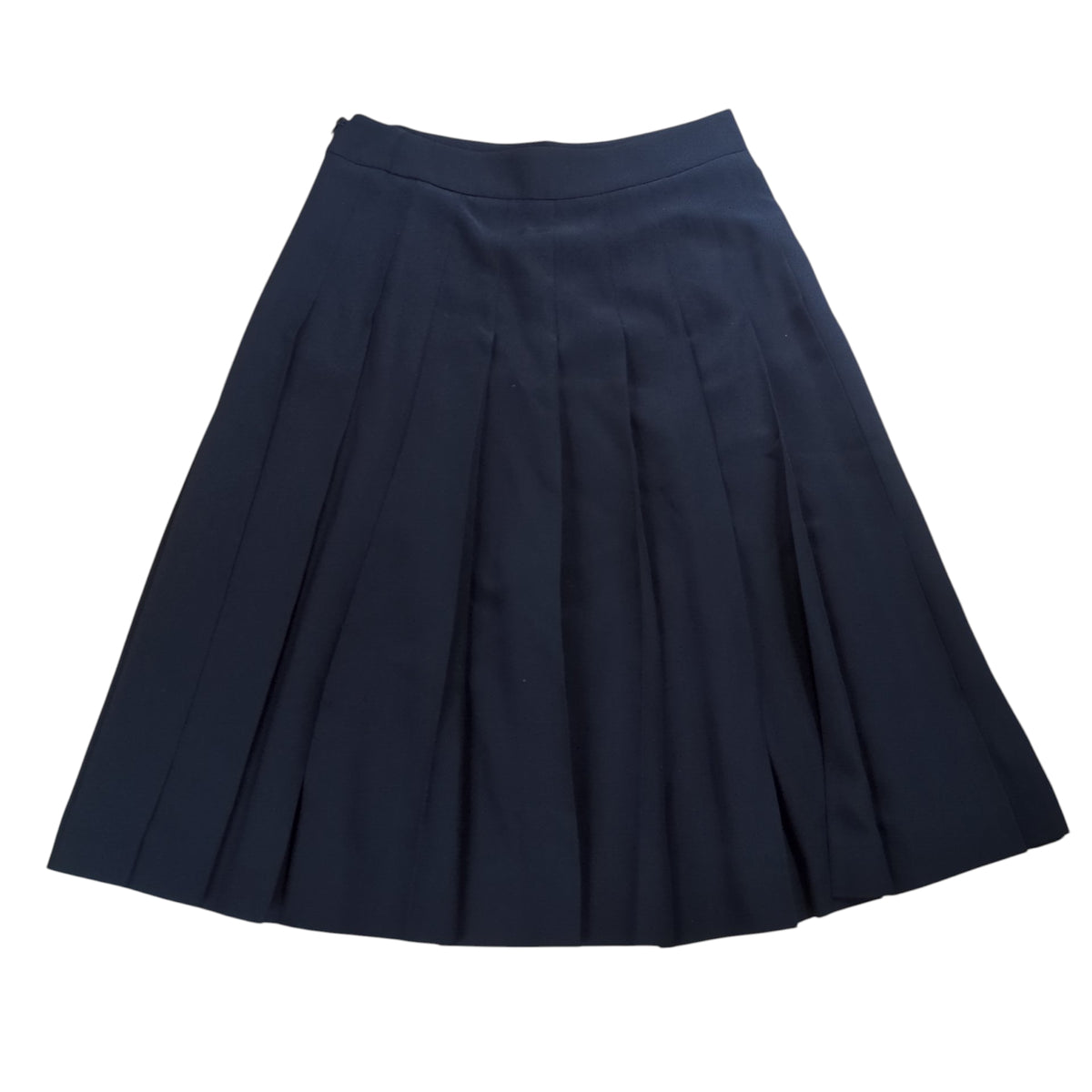 PRADA Silk Pleats Skirt Navy Size 38