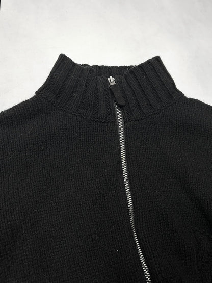 Jean Paul GAULTIER HOMME Fur Collar Zip Knit Size 50