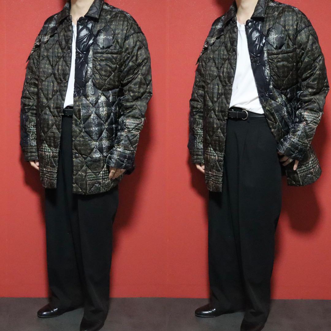 CMMN SWDN 19AW Brown Quilted Distressed Down Coat Size 46