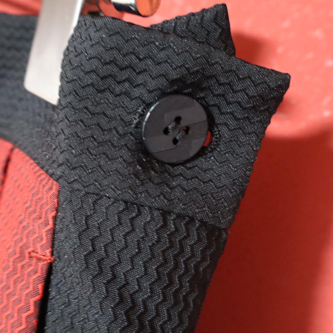 Issey Miyake Red Black 3D Zig Zag Tuck Pants