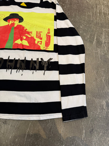 Vintage John's by Johnny Black & White Shirt Cotton Size M