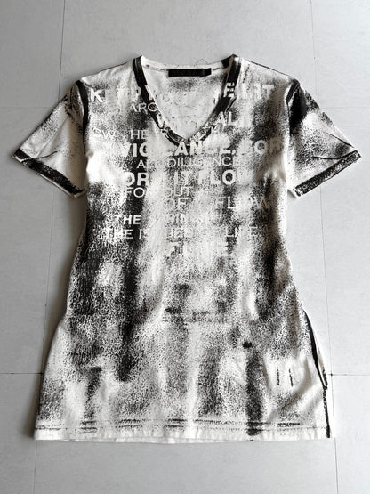 FUGA Distressed Typography Tee Size 44