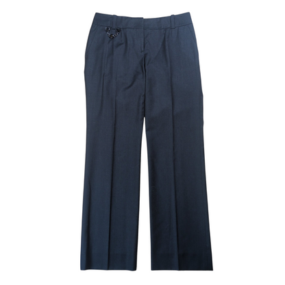 Celine Triomphe Chain Center Press Wool Slacks Gray Size 38