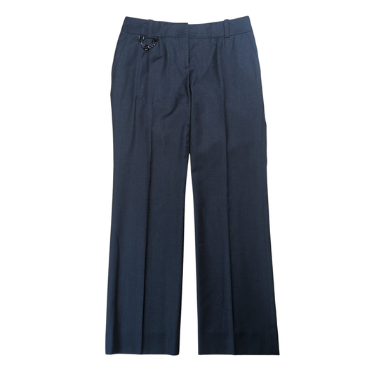 Celine Triomphe Chain Center Press Wool Slacks Gray Size 38