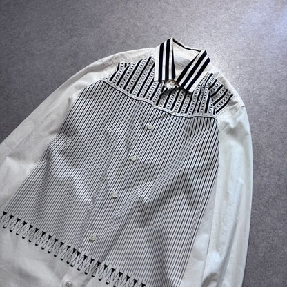 Prada White Long Sleeve Shirt (SS09) Size M