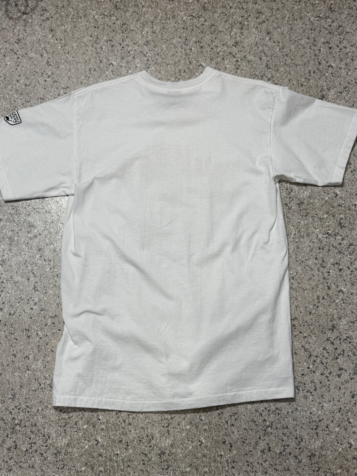 OLD STUSSY "UK Crew Hold Tight" T-Shirt White Size L