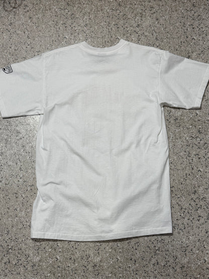 OLD STUSSY "UK Crew Hold Tight" T-Shirt White Size L