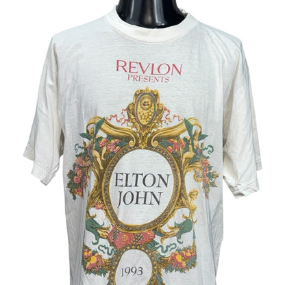 ELTON JOHN x ELTON JOHN 90s 1993 World Tour GIANNI VERSACE T-Shirt Size XL