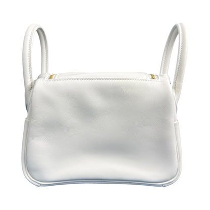 HERMES 2024 Lindy Mini New White Gold Hardware Bag