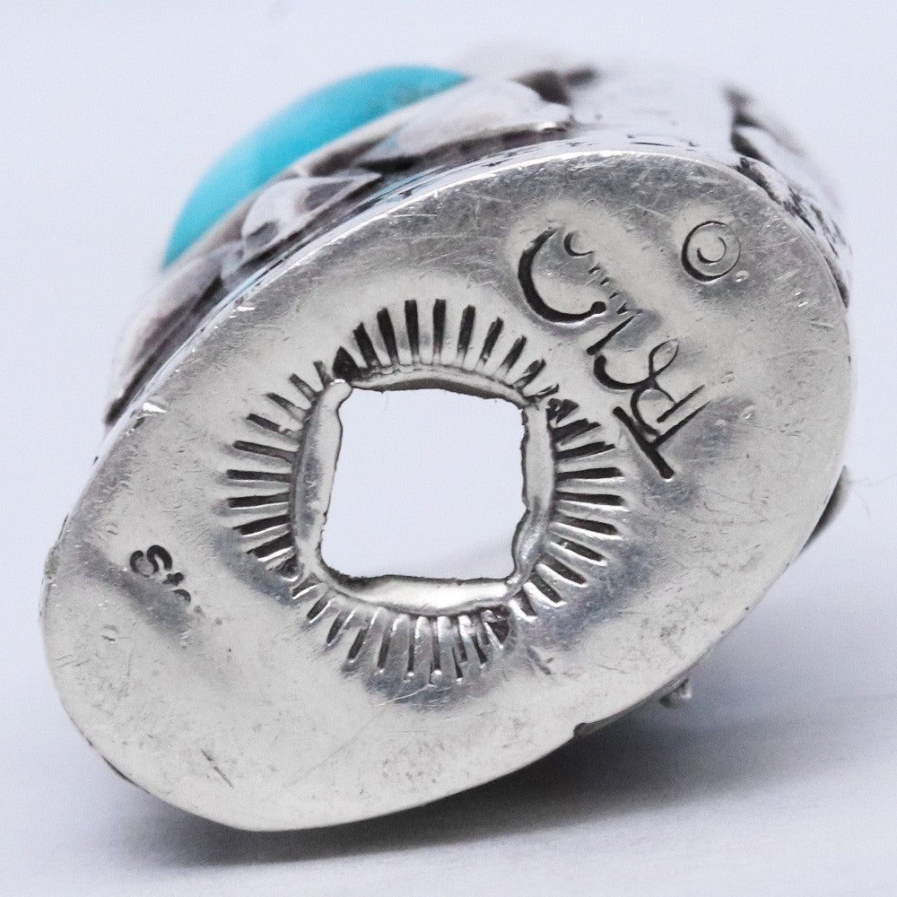 LARRY SMITH Navajo Turquoise Lighter Case Silver Size F