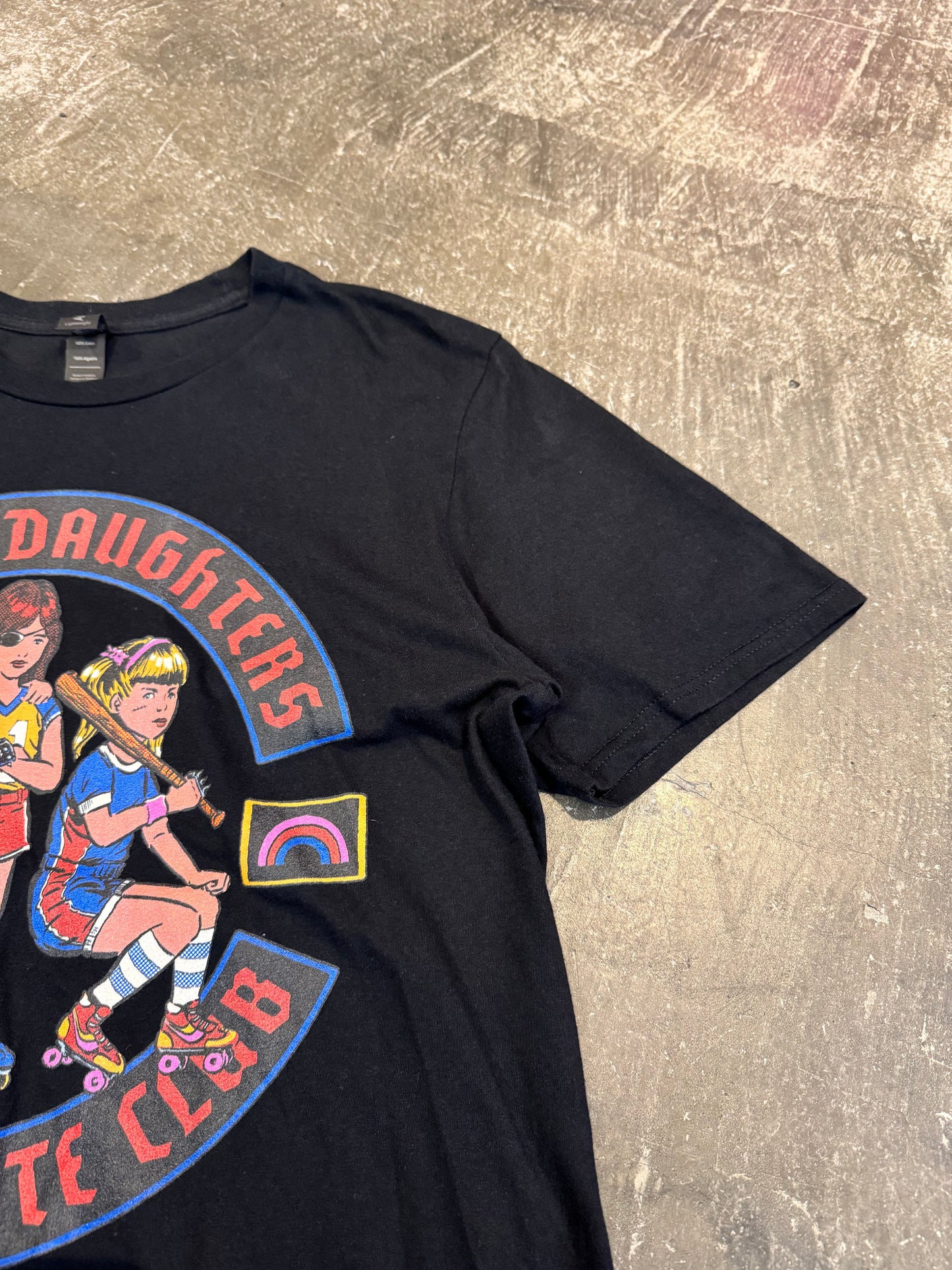 Vintage Black Cotton T-Shirt Size M