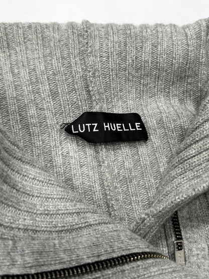 LUTZ HUELLE Asymmetry Tight Zip Knit F/W2014 Gray Size 34