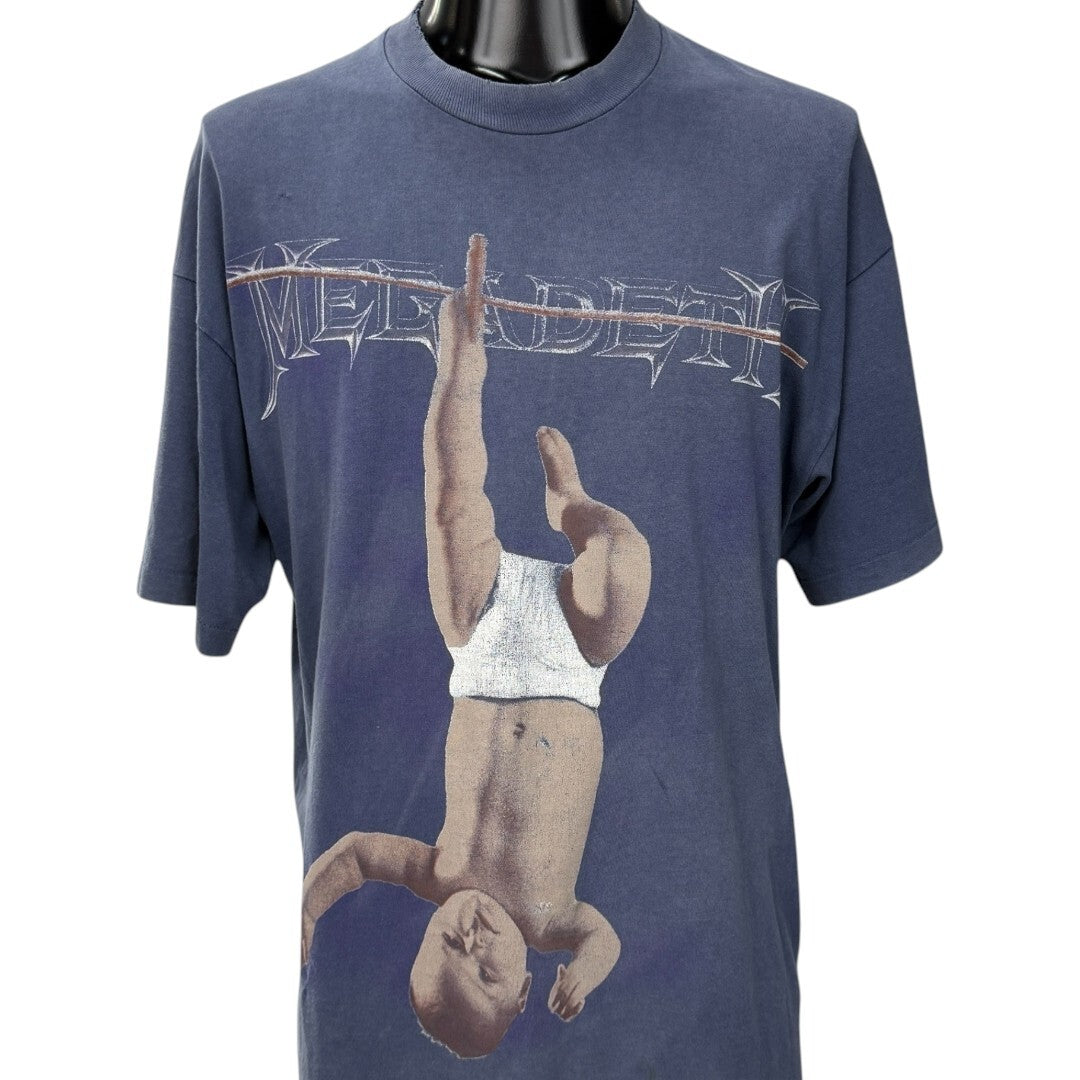 MEGADETH 90s "Youthanasia" Navy Graphic Band T-Shirt Size XL