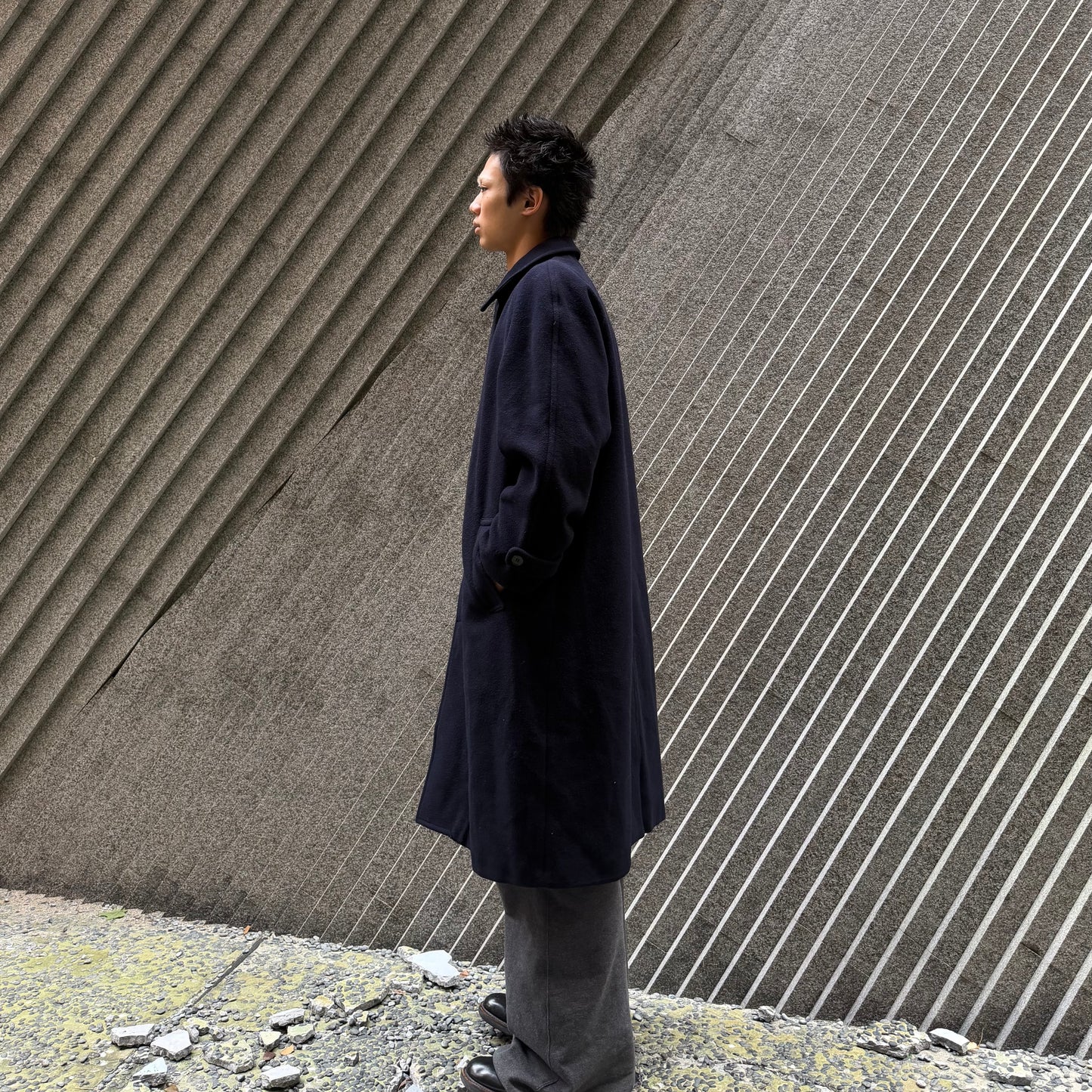Christian Dior 80s Lambswool Balmacaan Coat