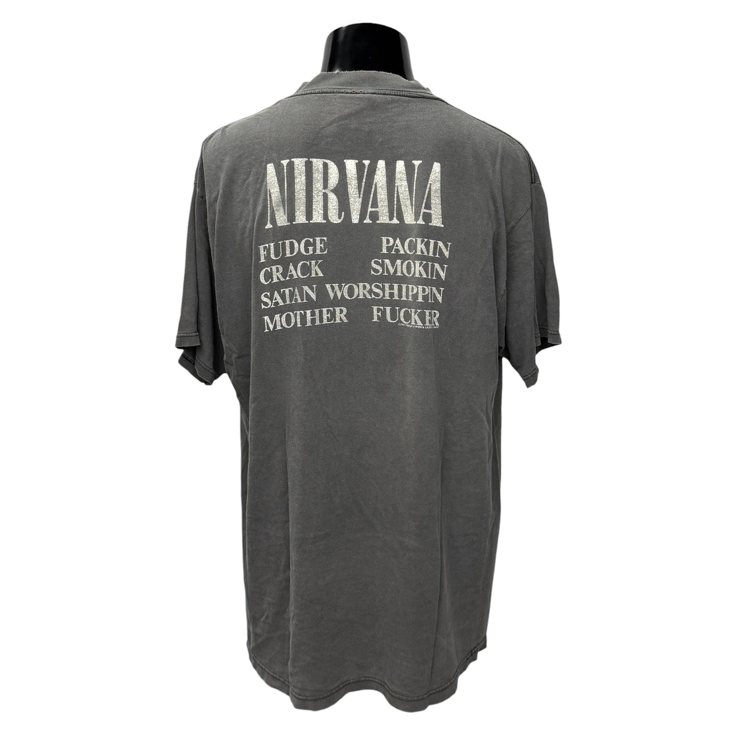 NIRVANA 90s "VESTIBULE" Faded Vintage Giant Tag T-Shirt Size XL