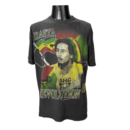 BOB MARLEY 90s "RASTA REVOLUTION" Vintage Faded Size XL