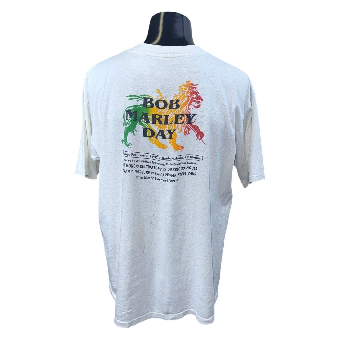 Bob Marley 50th Anniversary Vintage T-Shirt Size XL