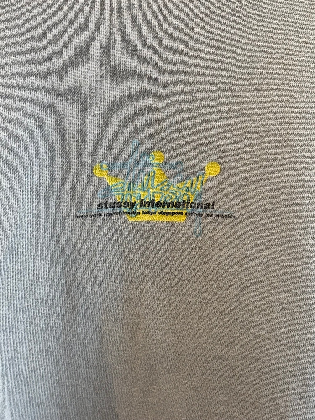 Stussy Vintage 90s-00s graphic print tee Gray Size M