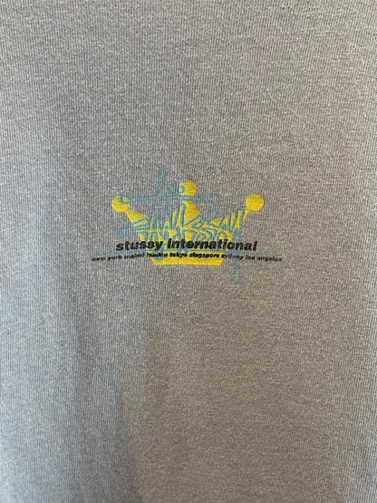 Stussy Vintage 90s-00s graphic print tee Gray Size M