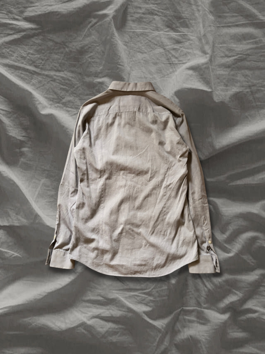 NUMBER (N)INE Love God Murder Asym Fly Front Shirt