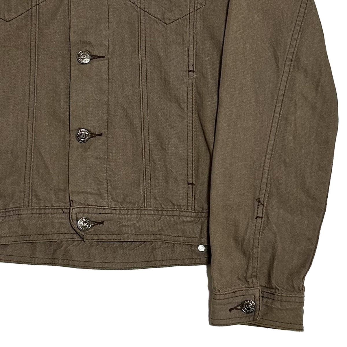 ARMANI EXCHANGE 90s Brown Trucker Jacket Size S