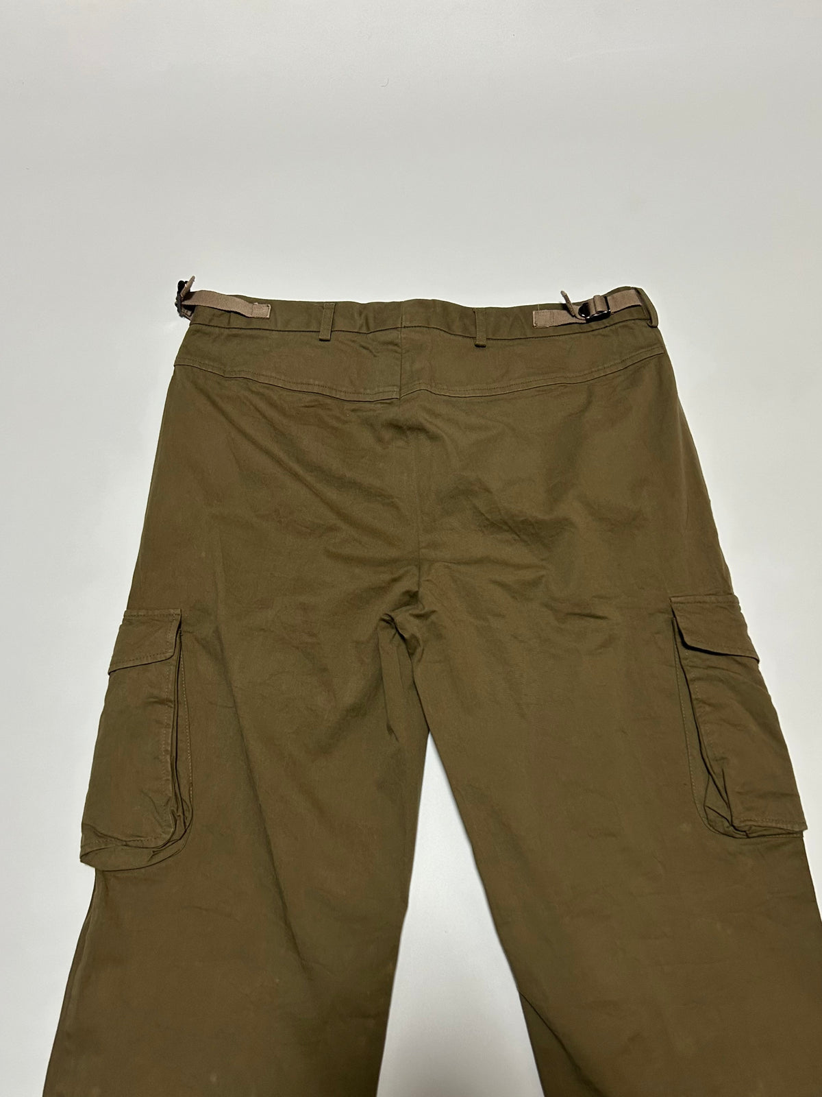 NEIL BARRETT SS03 Cotton Cargo Trousers Khaki