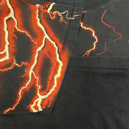 HARLEY-DAVIDSON 90s Lightning All-Over Print T-Shirt Size L