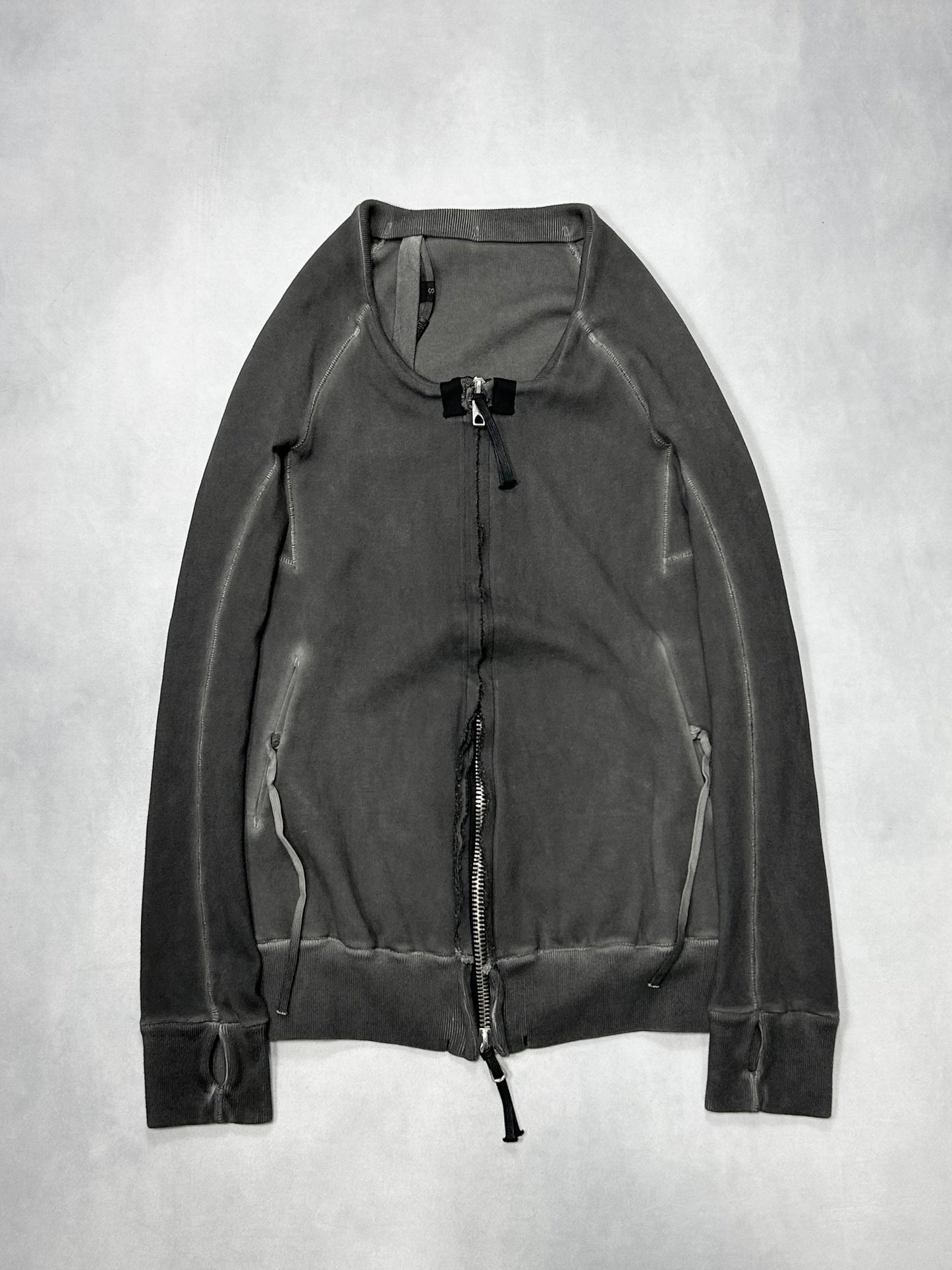 Boris Bidjan Saberi Cold Dyed Zip Sweatshirt (FW11) Size XS